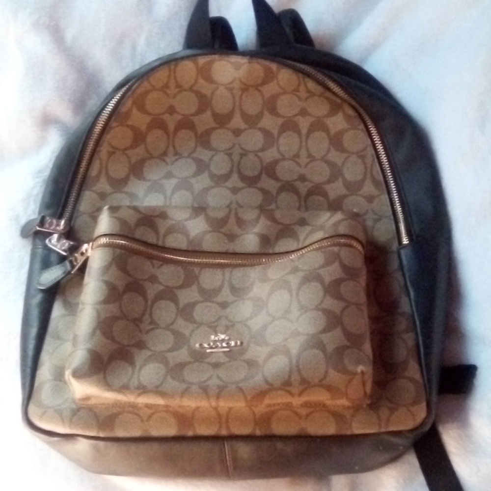 Leather Coach backpack